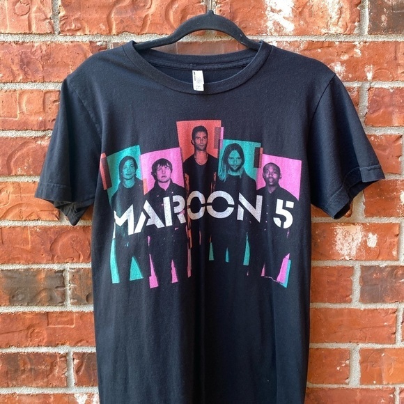 Maroon 5 Womens Small Black Short Sleeve Band Tee - Picture 2 of 6